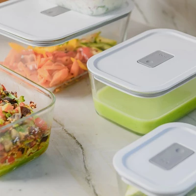 OU Glass Food Storage Container 5 Cup - Oven, Microwave, Freezer & Dishwasher Safe, Airtight Leak Proof Lid With Microwave Valve, Stackable Glass Jar 1 OU Glass Food Storage Container 5 Cup - Oven, Microwave, Freezer & Dishwasher Safe, Airtight Leak Proof Lid With Microwave Valve, Stackable Glass Jar