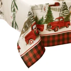 Elrene Vintage Christmas Tree Farm Holiday Tablecloth - Elrene Home Fashions -Northlight Shop GUEST 04460219 05f4 4d6f 999f 28bc5022f473