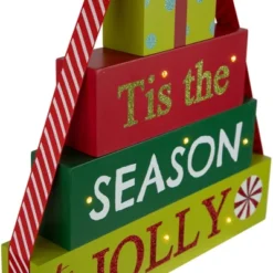 Northlight Lighted "Tis The Season To Be Jolly" Christmas Decoration - 11.75" -Northlight Shop GUEST 045f1d92 92d5 4c69 a5e1 c1100b2ab613