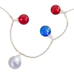 Northlight Patriotic LED G40 Christmas Lights - Red, White And Blue - 11' White Wire - 25ct -Northlight Shop GUEST 05b80836 0255 4166 a0b4 ac4999d99f3f