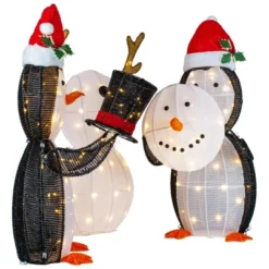 Northlight LED Lighted Penguins Building Snowman Outdoor Christmas Decoration - 35" - Set Of 3 -Northlight Shop GUEST 073fdb56 f5fe 4990 9fba 0f3e86636c90