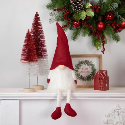 Northlight Lighted Sitting Gnome With Dangling Legs Christmas Decoration - 20" 1 Northlight Lighted Sitting Gnome With Dangling Legs Christmas Decoration - 20"
