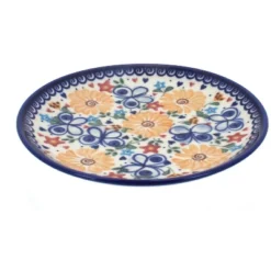 Blue Rose Polish Pottery Vena Dessert Plate -Northlight Shop GUEST 090fac6b 5066 42f1 b7b7 ef57ed139909