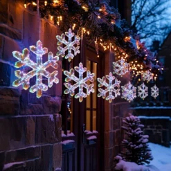 LuxenHome 3-Piece Snowflake Holiday Decoration Set With Battery-Operated Lights Clear -Northlight Shop GUEST 094eac1c d1b9 4838 a90d 2f336e9c1cdc