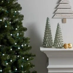 60ct LED Faceted Sphere Christmas String Lights With Green Wire - Wondershop™