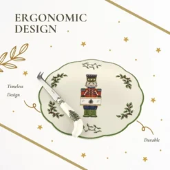 Spode Christmas Tree Nutcracker Cheese Platter With Knife - 9" Porcelain Holiday Serving Tray For Charcuterie - Dishwasher & Microwave Safe -Northlight Shop GUEST 0da9c71d 8d42 4b10 8233 d0b2d40e1056