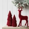 12" Christmas Flocked Standing Deer Decor - Wondershop™