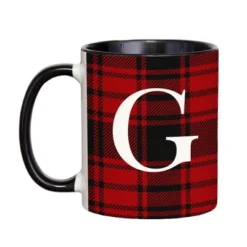 Personalization Mall Christmas Red Plaid Initial Coffee Mug -Northlight Shop GUEST 0e43cd34 245d 4ad8 a8e3 7f20096bab08