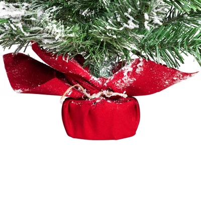 Northlight Full Flocked Angel Pine Artificial Mini Christmas Tree - 24" - Unlit 2 Northlight Full Flocked Angel Pine Artificial Mini Christmas Tree - 24" - Unlit - Image 2