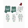 PATPAT Family Christmas Pjs Matching Sets Holiday Jammies Sleepwear Christmas Pajamas For Family Xmas Outfits With Socks