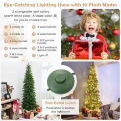Costway 6 FT/7.5 FT Pre-Lit Hinged Artificial Christmas Tree W/ 648/796 Tips & 270/350 LED Lights -Northlight Shop GUEST 1290911e 0d32 4903 923b eefd13629cfb