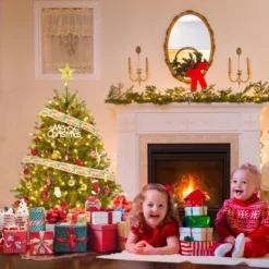 4.5/6/7.5/9/12FT Pre-Lit Artificial Christmas Tree With LEDs, PVC Branch Tips & Metal Stand - Easy Assembly Xmas Tree For Home Office Decor -Northlight Shop GUEST 12c7ccb2 3754 4a87 84bc 95146032a85c