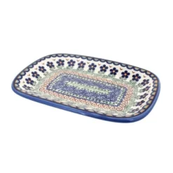 Blue Rose Polish Pottery 119 Vena Small Rectangular Serving Platter -Northlight Shop GUEST 144e39f2 5521 46f3 8788 afc53d3dadd5