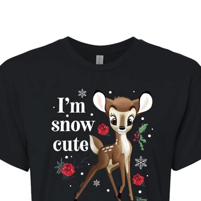 Women's - Disney - Christmas - I'm Snow Cute Cropped Graphic T-Shirt 1 Women's - Disney - Christmas - I'm Snow Cute Cropped Graphic T-Shirt
