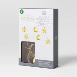 10ct LED Battery Operated Mercury Star And Moon Christmas Indoor/Outdoor Novelty String Lights Warm White With Silver Wire - Wondershop™ 5 10ct LED Battery Operated Mercury Star And Moon Christmas Indoor/Outdoor Novelty String Lights Warm White With Silver Wire - Wondershop™ -Northlight Shop GUEST 1d04b2e6 cbf7 40a2 a15e 524c43829ce2