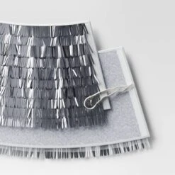 Christmas Mirrored Metallic Fringe Fabric Tree Collar Silver - Wondershop™ -Northlight Shop GUEST 221e6e7c 47e7 45ac 9f0c bc10b80fca3f