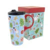 6.75 In Snowman/Tree Travel Mug Christmas Gingerbread Tumblers