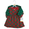 Hudson Baby Infant And Toddler Girl Cotton Dresses, Christmas Plaid