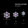 LuxenHome 3-Piece Snowflake Holiday Decoration Set With Battery-Operated Lights Clear