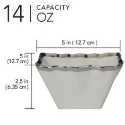 Certified International Set Of 4 14oz Regency Square Snack Bowls Silver -Northlight Shop GUEST 28db4a3a e1a5 4ee3 9516 b7705ad626b6