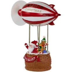 Northlight Musical And Animated Blimp And Santa Christmas Decoration - 8.5" - Red And White -Northlight Shop GUEST 2fac62a4 261d 4bbc 9bb0 53ab016da8b7
