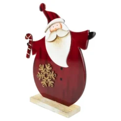 Northlight Santa With Candy Cane And Snowflake Wooden Christmas Decoration - 12" -Northlight Shop GUEST 31a0804b e304 43a1 8da9 9556bc0ad07d
