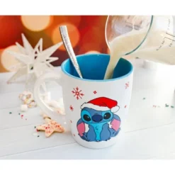 Silver Buffalo Disney Lilo & Stitch Santa Hat Jumbo Curved Ceramic Latte Mug | Holds 25 Ounces -Northlight Shop GUEST 348772df 995e 4866 8eed 94585c3c02f4
