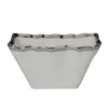 Certified International Set Of 4 14oz Regency Square Snack Bowls Silver