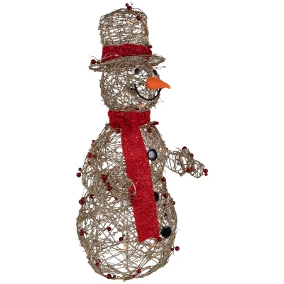 Northlight Lighted Glittered Snowman And Berries Outdoor Christmas Decoration - 28" 3 Northlight Lighted Glittered Snowman And Berries Outdoor Christmas Decoration - 28" - Image 3