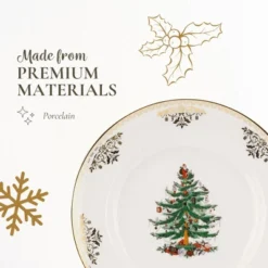 Spode Christmas Tree Gold Dinner Plate, 10.5-Inch Porcelain Dinner & Appetizer Plate, Microwave & Dishwasher Safe, Festive Collectible Dining Plate -Northlight Shop GUEST 44a5ca33 a73a 47bd 9958 093b50f94369
