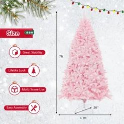 Costway 7 FT Flocked Artificial Christmas Tree Hinged With 500 LED Lights 1200 Branch Tips 11 Costway 7 FT Flocked Artificial Christmas Tree Hinged With 500 LED Lights 1200 Branch Tips -Northlight Shop GUEST 451e8da0 62cb 421e 9b3e eb101d568249