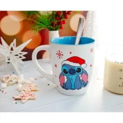 Silver Buffalo Disney Lilo & Stitch Santa Hat Jumbo Curved Ceramic Latte Mug | Holds 25 Ounces -Northlight Shop GUEST 49406958 613e 4ae9 8f66 b2e491ab7cd4