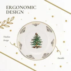 Spode Christmas Tree Gold Dinner Plate, 10.5-Inch Porcelain Dinner & Appetizer Plate, Microwave & Dishwasher Safe, Festive Collectible Dining Plate -Northlight Shop GUEST 4baf0544 0b8b 49cf 9e6b aaa7d891c754