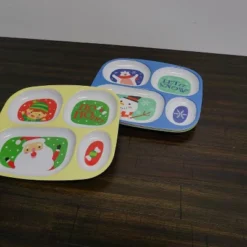 4E's Novelty Christmas Dinnerware Set: 4 BPA-free Melamine Plates For Kids, Festive And Sectional, Dishwasher Safe. Perfect For Holiday Meals! -Northlight Shop GUEST 53dac1d5 d494 46f8 b044 f5a0d836360c
