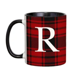Personalization Mall Christmas Red Plaid Initial Coffee Mug -Northlight Shop GUEST 5577bbd5 77e8 4690 9e15 1e47bdd8d9e4