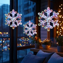 LuxenHome 3-Piece Snowflake Holiday Decoration Set With Battery-Operated Lights Clear -Northlight Shop GUEST 595f38d8 7f2f 41a0 93fe ae8bdacbf7c4