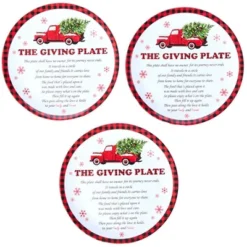 The Lakeside Collection Christmas Melamine Giving Plates 12" Dia Set Of 3 -Northlight Shop GUEST 5bd553db 6a8a 4bb7 955c dddcaae55a04