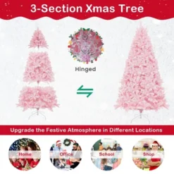 Costway 7 FT Flocked Artificial Christmas Tree Hinged With 500 LED Lights 1200 Branch Tips 14 Costway 7 FT Flocked Artificial Christmas Tree Hinged With 500 LED Lights 1200 Branch Tips -Northlight Shop GUEST 5c86eb2a 09d3 44bc ac44 bf44bf61edb7