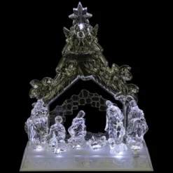 Northlight LED Lighted Nativity Scene In Stable Acrylic Christmas Decoration - 10.75" -Northlight Shop GUEST 5de382de cace 4ad0 9723 58b0ba663213
