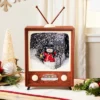 Northlight LED Lighted Musical Snowing Snowman TV Set Christmas Decoration - 12"