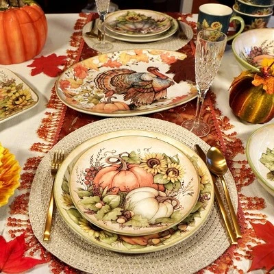 Certified International Set Of 4 Autumn Breeze Salad Plates 4 Certified International Set Of 4 Autumn Breeze Salad Plates - Image 4