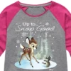 Girls' - Disney - Christmas - Up To Snow Good Shirt Tail Raglan Graphic T-shirt