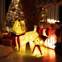 Tangkula 2-Piece Christmas Lighted Dogs 3D Xmas Light-up Cute Poodle With 60 LED Lights Red Scarves Zip Ties & Ground Stakes 17 Tangkula 2-Piece Christmas Lighted Dogs 3D Xmas Light-up Cute Poodle With 60 LED Lights Red Scarves Zip Ties & Ground Stakes -Northlight Shop GUEST 63943b07 197d 4ae7 8ff9 9b9bcab131d9