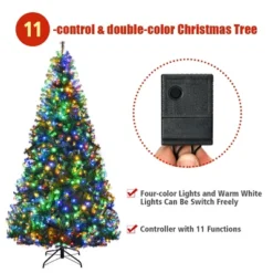 Costway 8Ft Pre-Lit Artificial Christmas Tree Hinged 750 LED Lights -Northlight Shop GUEST 64222883 140a 45c4 aacb 3e3266aa962e
