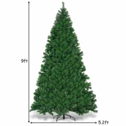 Costway Pre-Lit PVC Christmas Tree 9Ft Hinged 700 LED Lights Green -Northlight Shop GUEST 64fe2522 7840 47f2 bd97 8ab29ba890c0