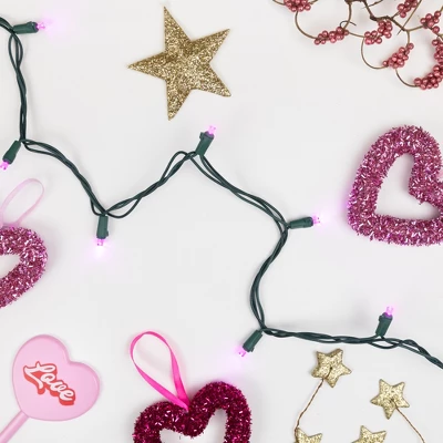 Northlight 50ct LED Wide Angle String Lights Pink - 16.25' Green Wire 3 Northlight 50ct LED Wide Angle String Lights Pink - 16.25' Green Wire - Image 3