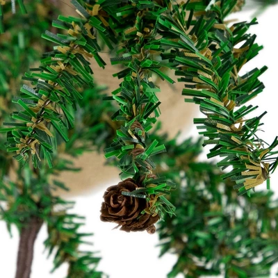 Northlight Medium Artificial Christmas Tree With Pine Cones In Burlap Base - 4' - Unlit 6 Northlight Medium Artificial Christmas Tree With Pine Cones In Burlap Base - 4' - Unlit - Image 6