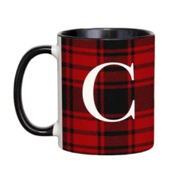 Personalization Mall Christmas Red Plaid Initial Coffee Mug -Northlight Shop GUEST 73bd3c72 3950 4d29 a3e8 7ad301714fb3