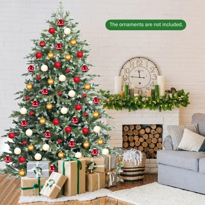 Costway 7ft Artificial Christmas Spruce Hinged Tree W/ 1260 Mixed PE & PVC Tips 2 Costway 7ft Artificial Christmas Spruce Hinged Tree W/ 1260 Mixed PE & PVC Tips - Image 2