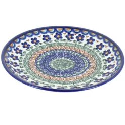 Blue Rose Polish Pottery Vena Dessert Plate -Northlight Shop GUEST 7b24c11a fecd 41e5 a952 ff709cd6cde6